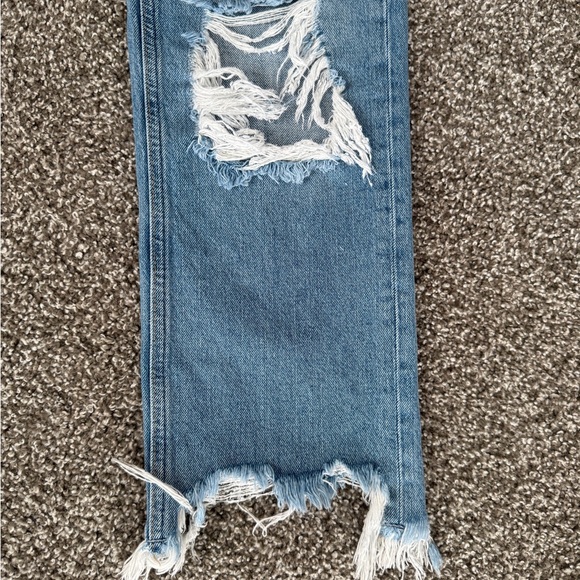 We The Free FREE PEOPLE Wide Leg Frayed Maggie Jeans - Picture 3 of 5